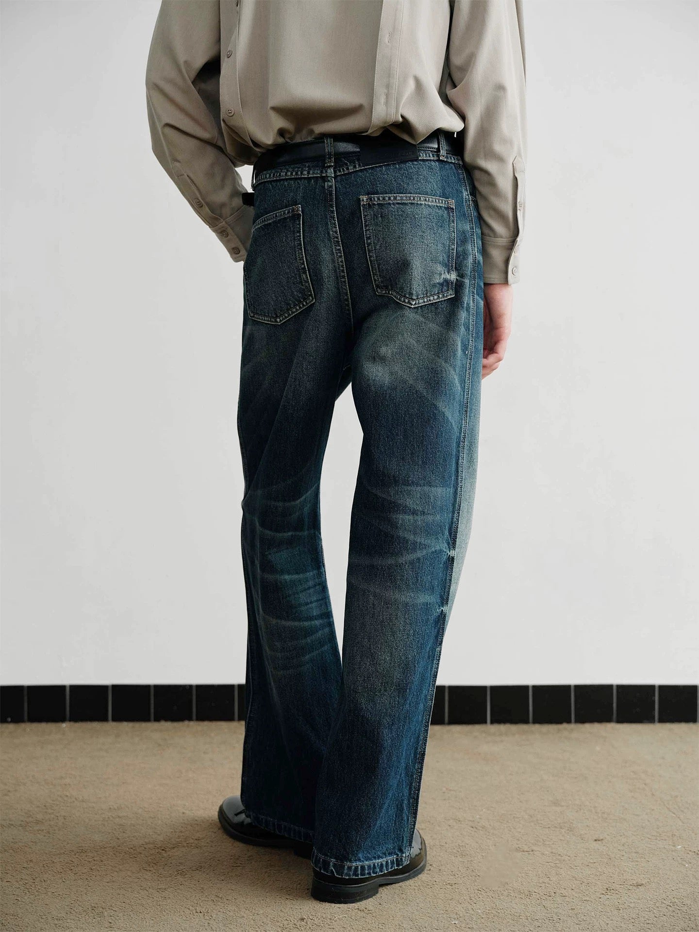 "Nevada" Wash Flared Jeans