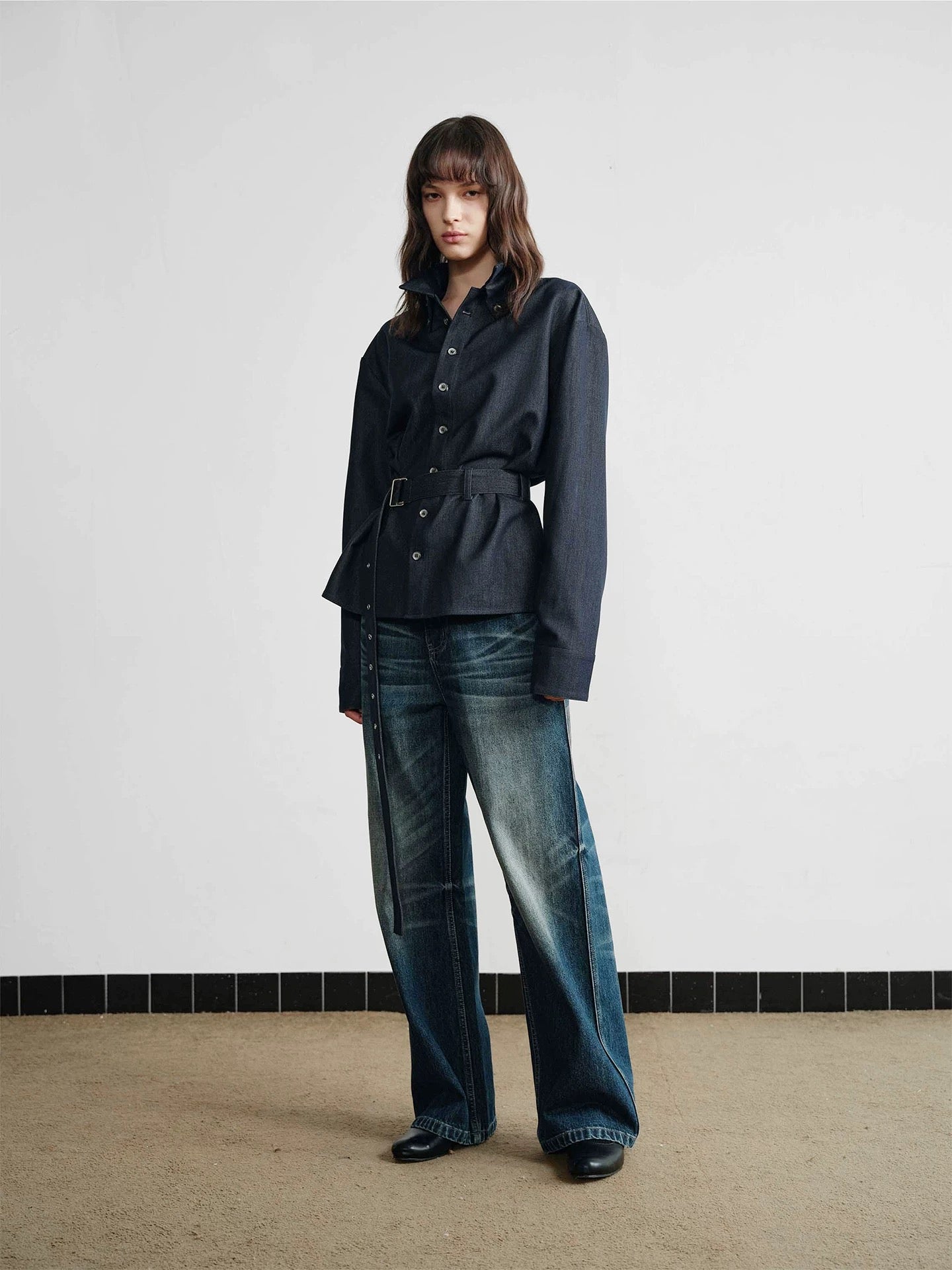 "Nevada" Wash Flared Jeans