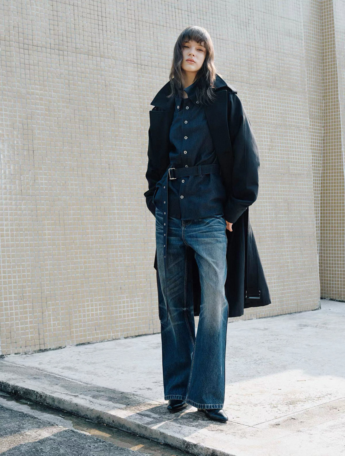 "Nevada" Wash Flared Jeans