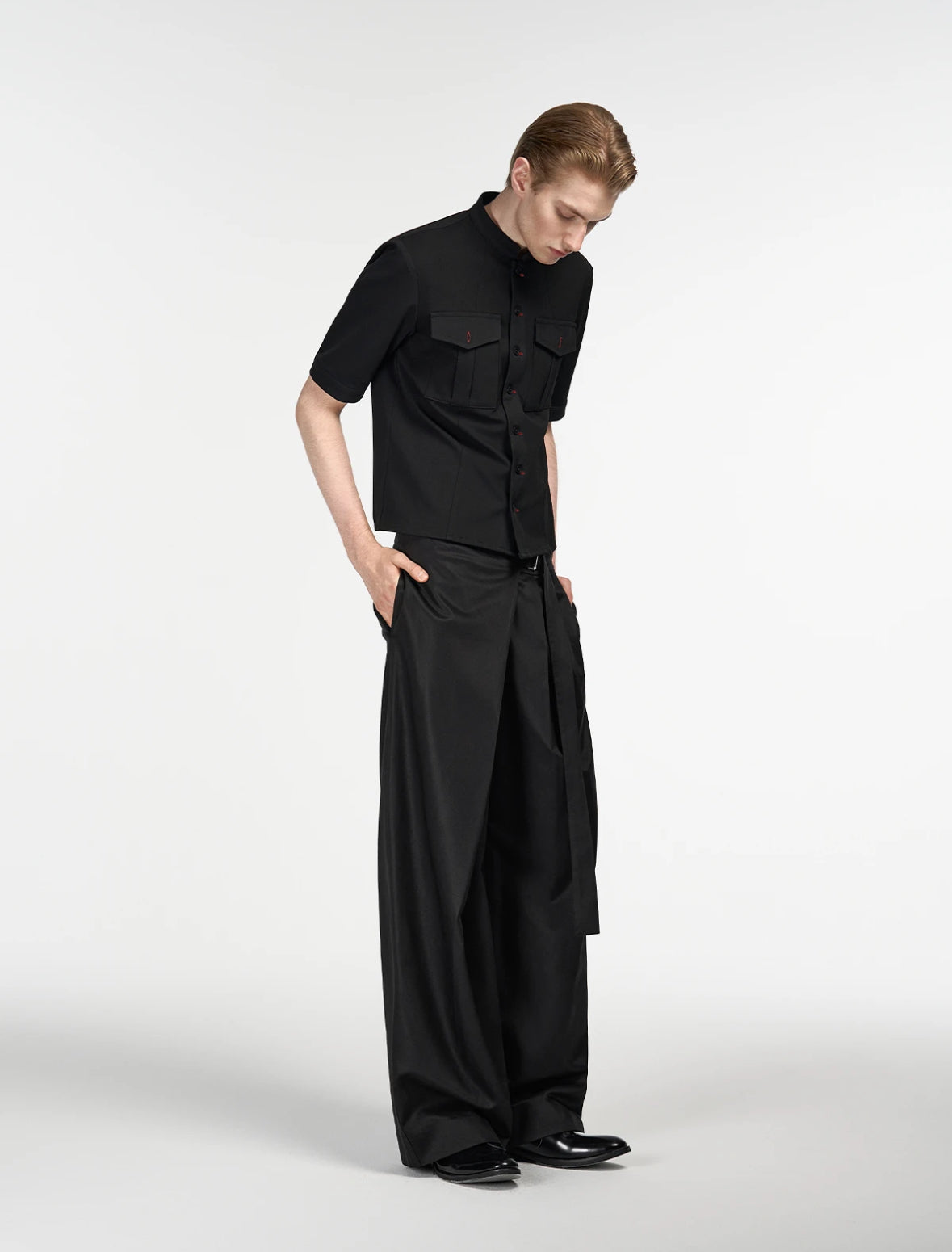 "Hermitage" Black Tencel Pants