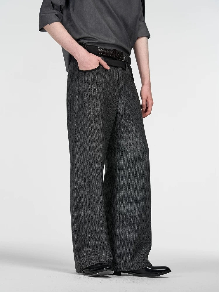 "Beiling" Gray Sealed Pants