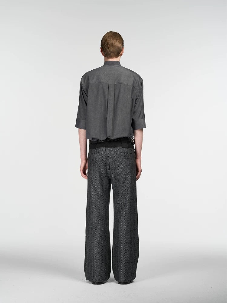 "Beiling" Gray Sealed Pants