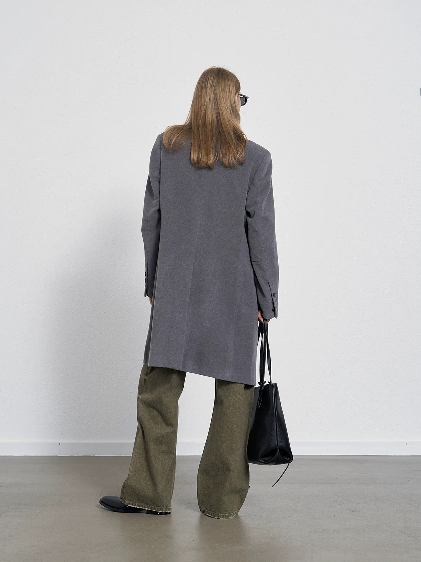 « Loamy Denim » Brown Frayed Denim Pants