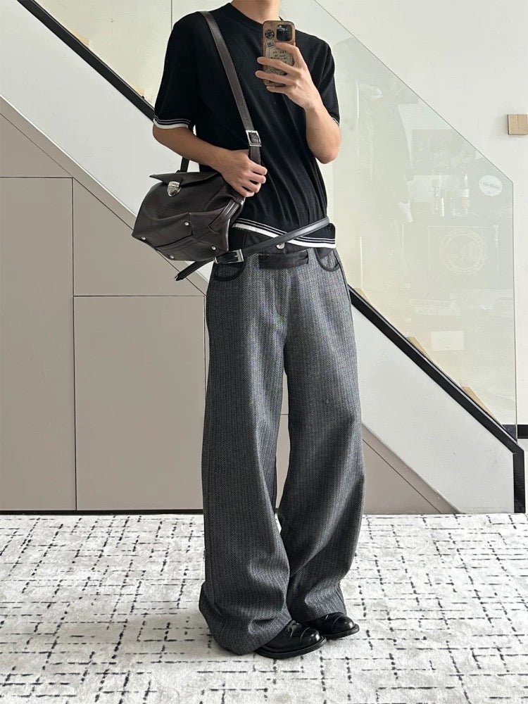 "Beiling" Gray Sealed Pants
