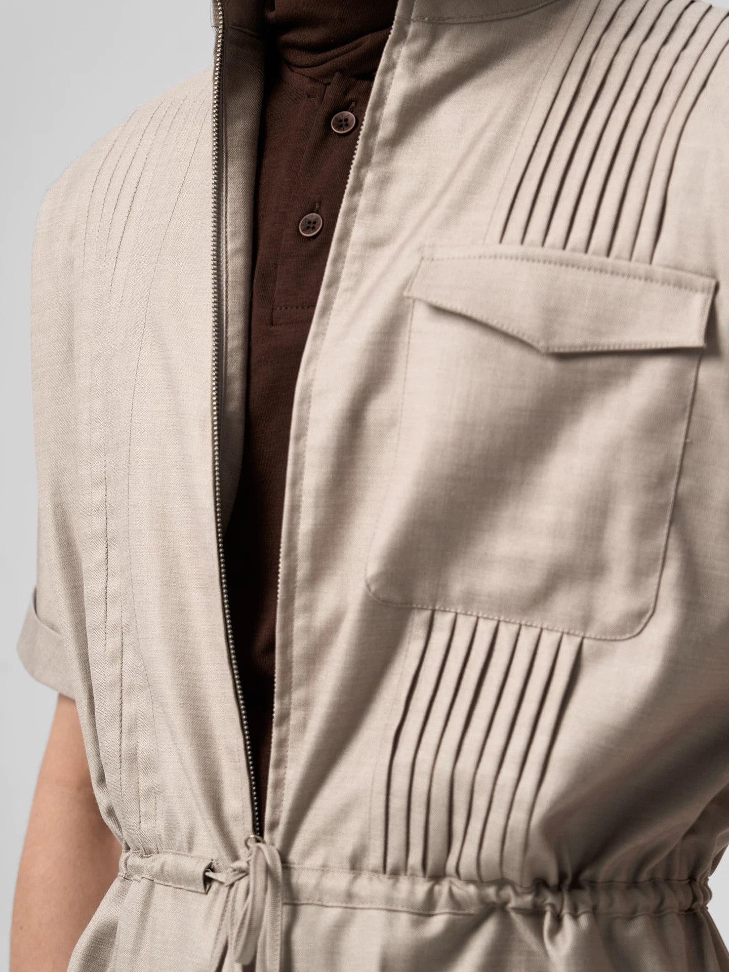 « Pettorina » Geometry Pleated Shirt