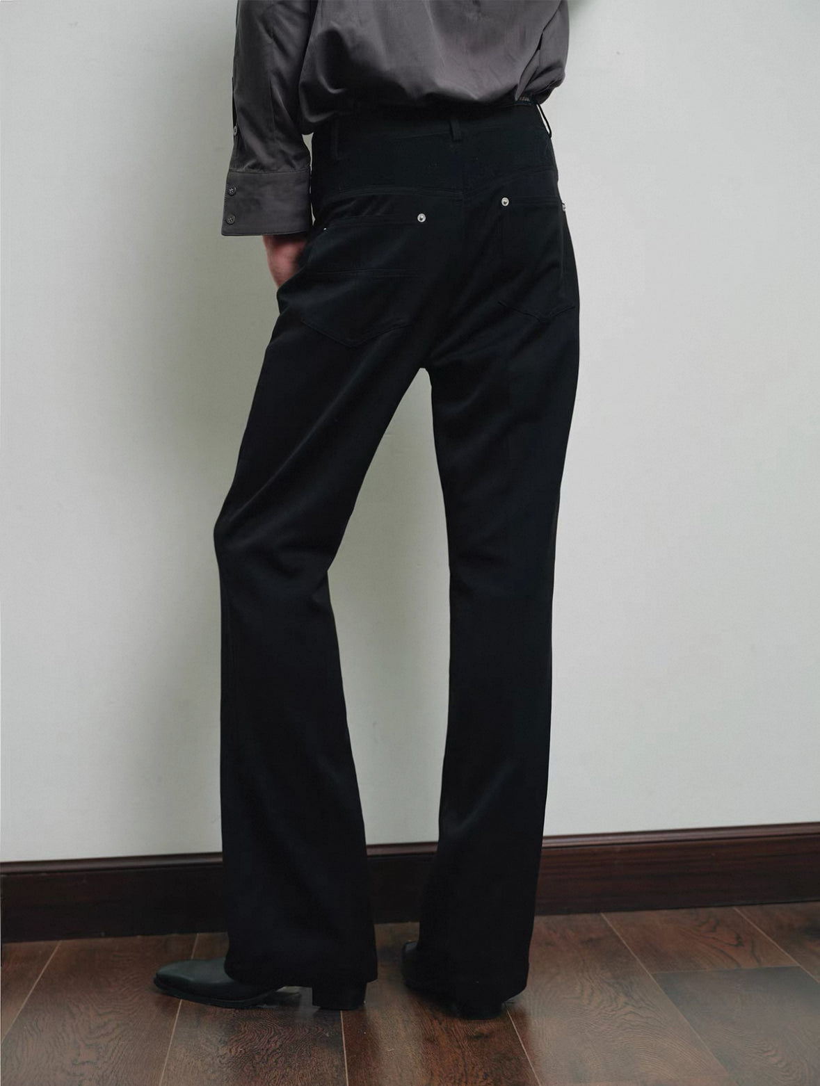 "Flared" Matte Slim Flared Pants