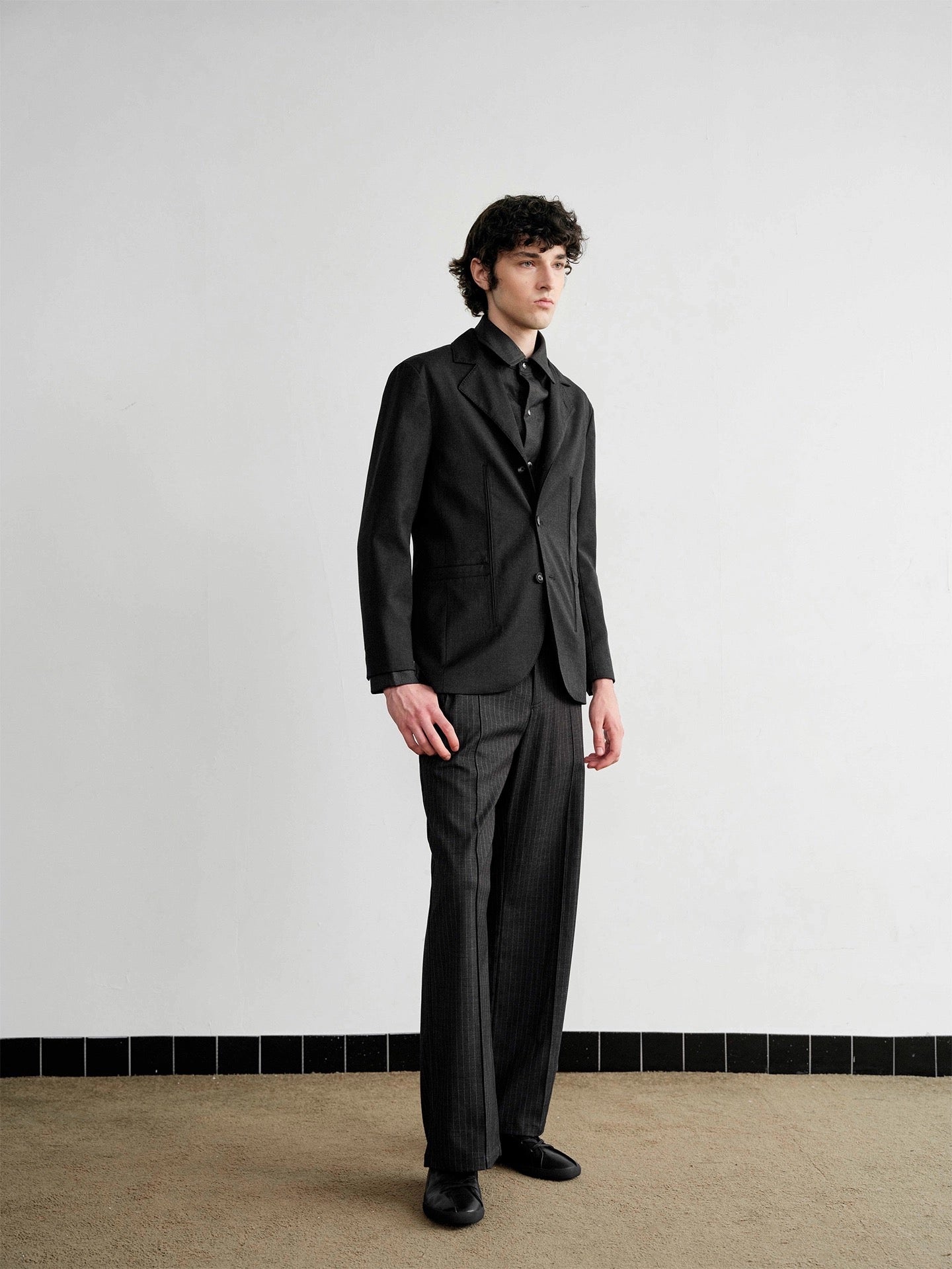 "Graphite" Slim-Fit Breasted Blazer