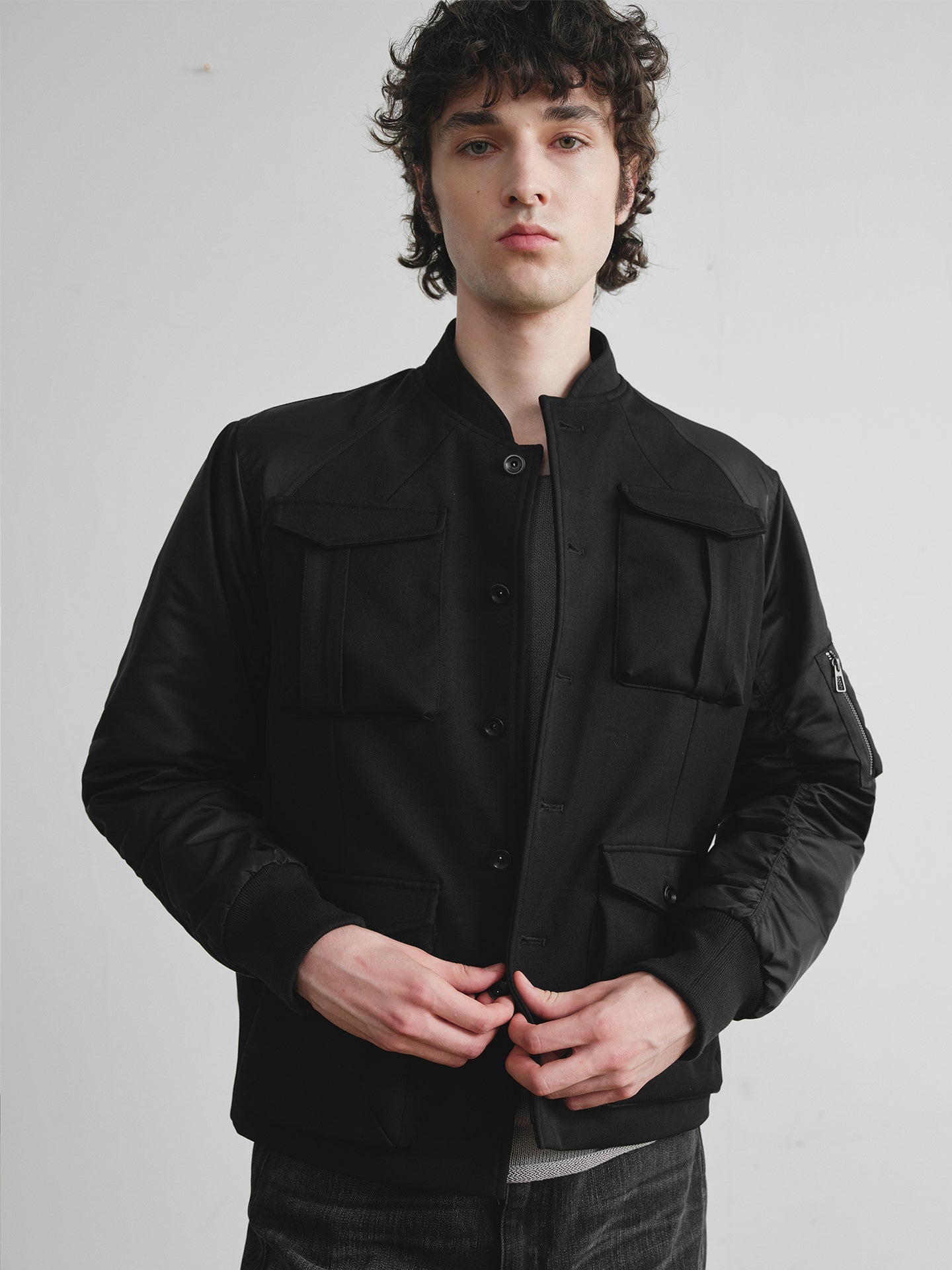 "Flight Jacket" MA-1 Jacket in Cotton Blend