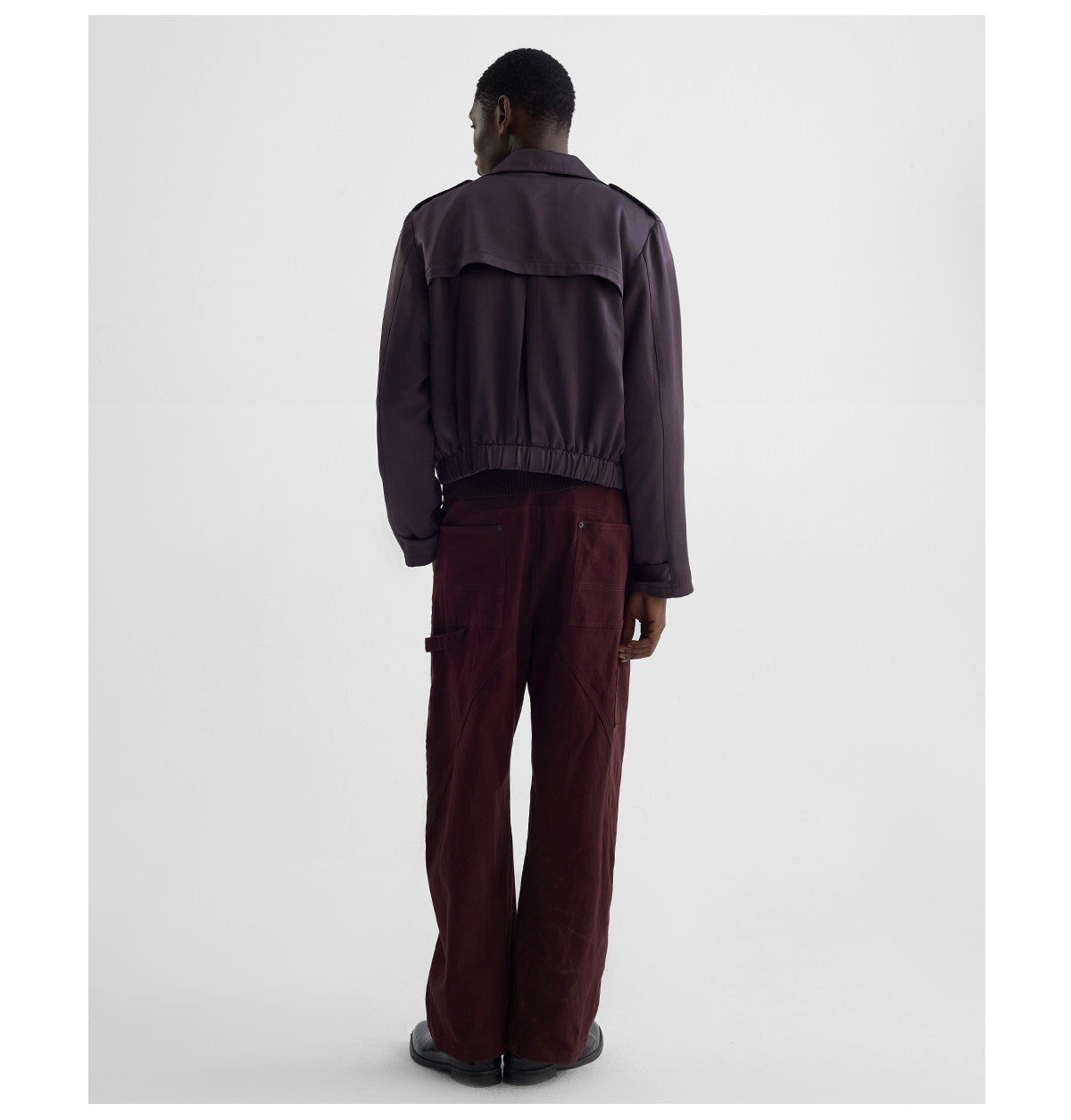 "Acetate" Pleated Satin Jacket