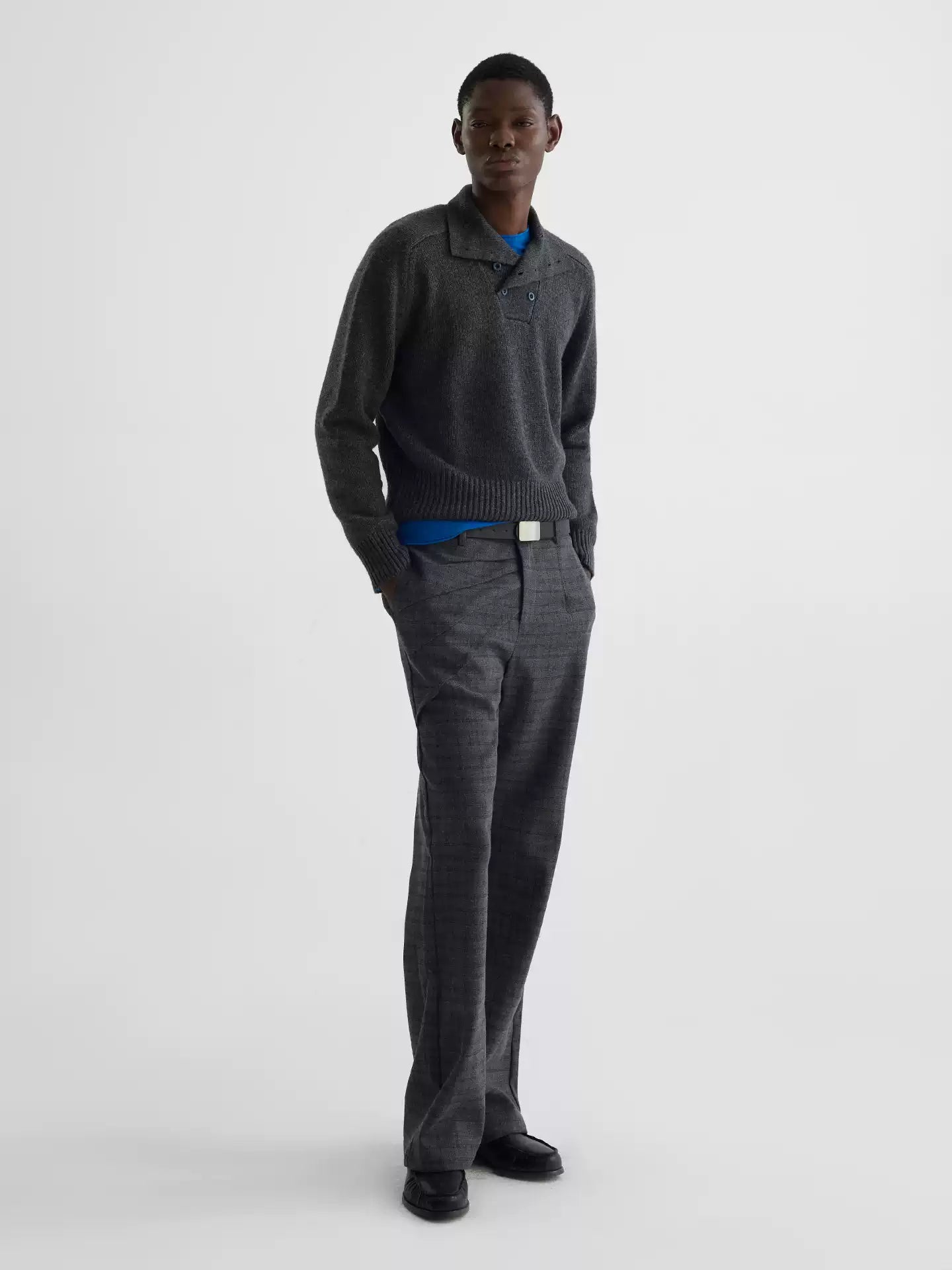 "British" Stand Collar Wool Knit