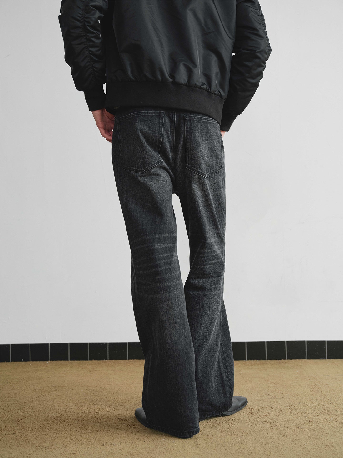 "Sulfur" Raw Straight-Leg Jeans