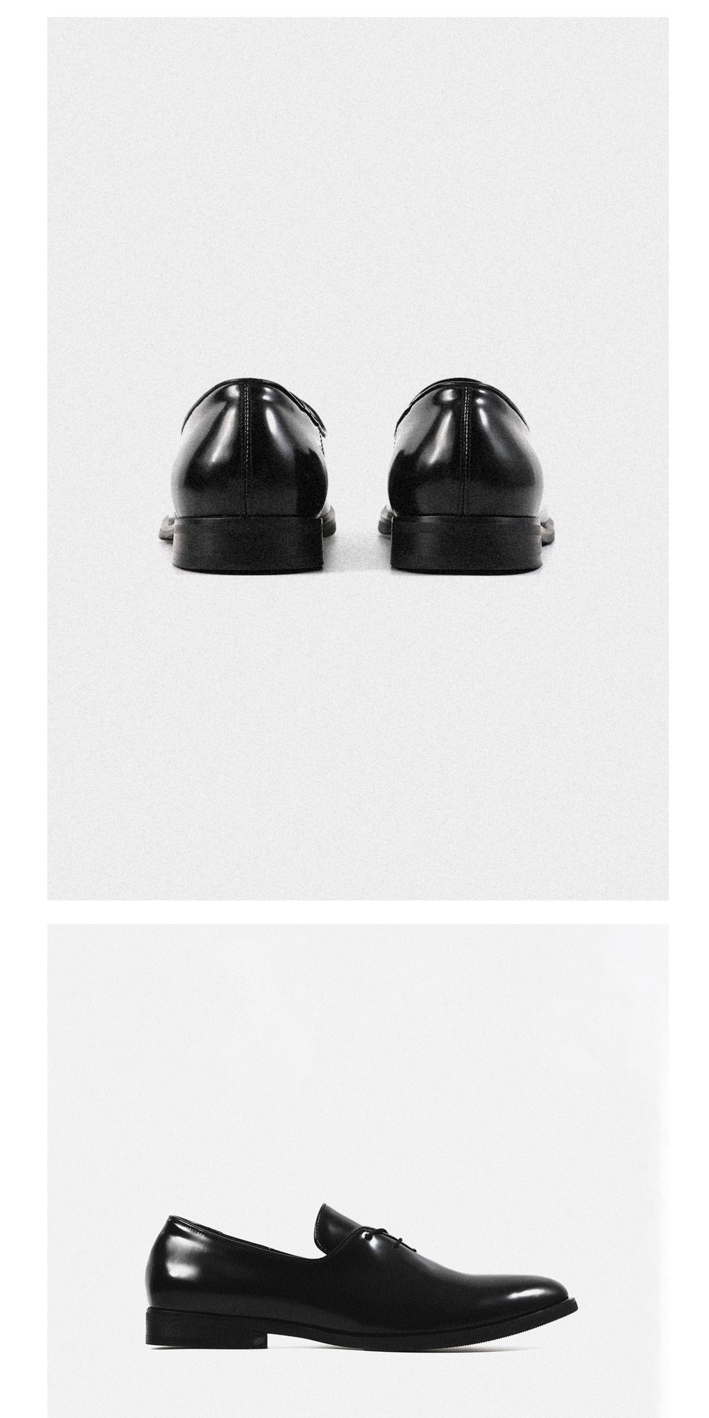001 Polished Leather Oxford Shoes