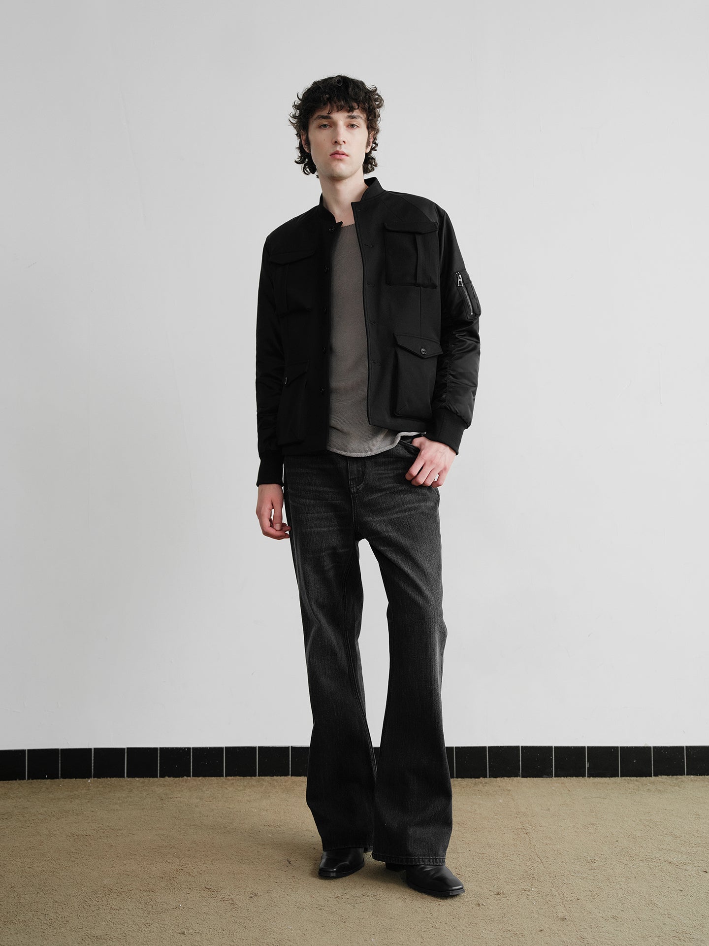 "Flight Jacket" MA-1 Jacket in Cotton Blend