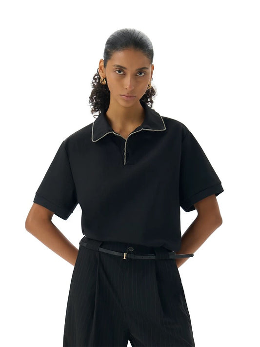 « Obsidian » Woven Collar Shirt