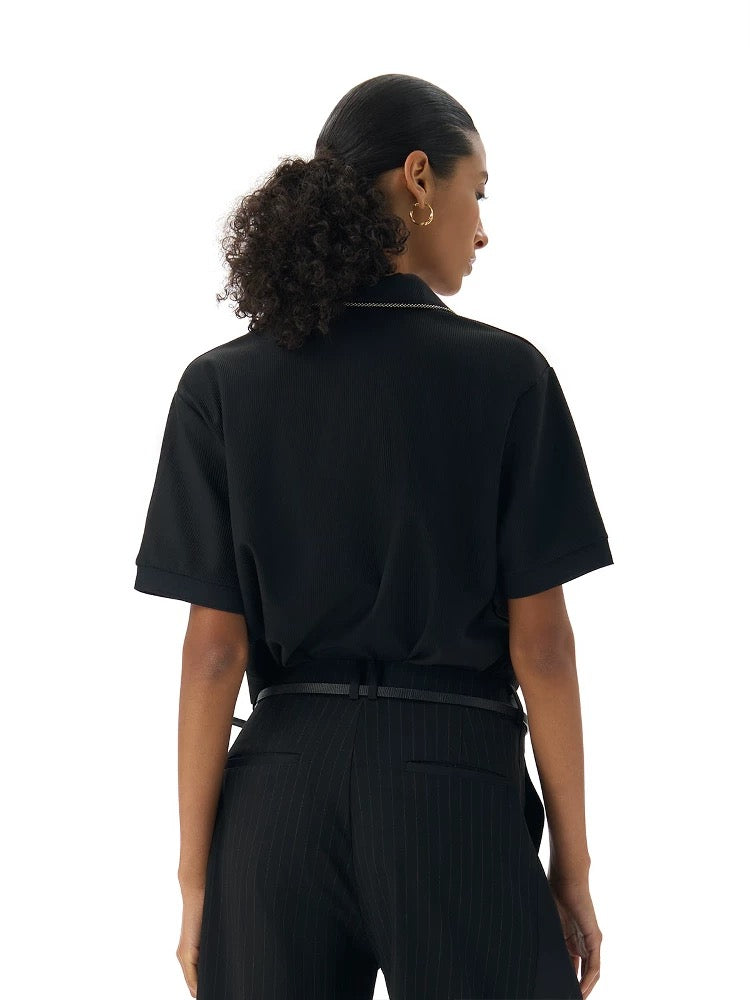 « Obsidian » Woven Collar Shirt
