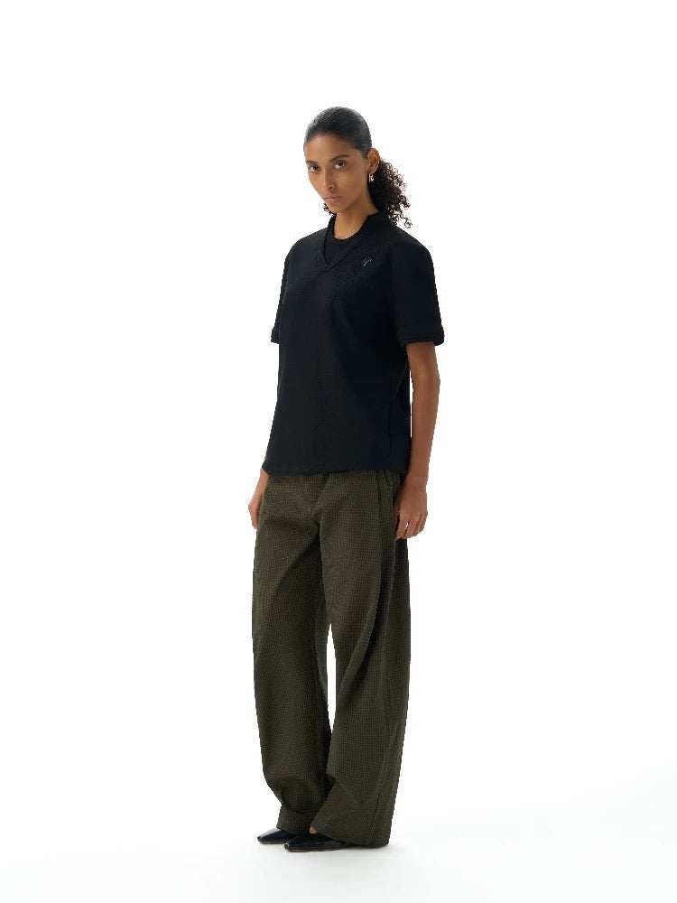 « Walnut » Pleated Green Pants