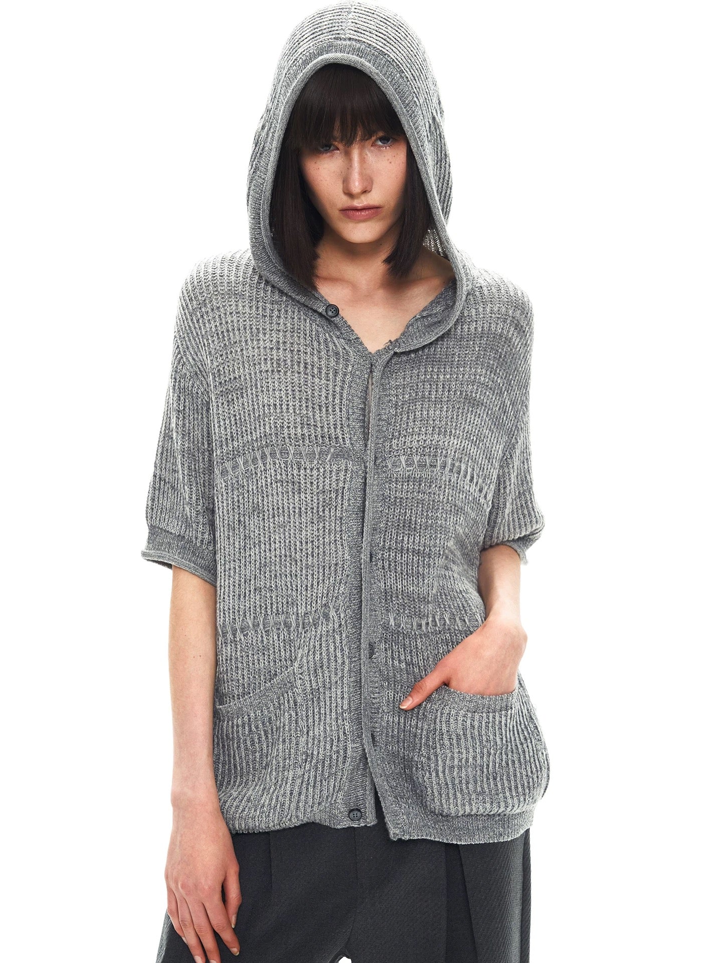 “Aurelio” Hooded Knit Shirt