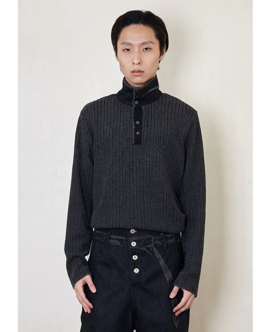 « Row » Ribbed Wool-Blend Pullover