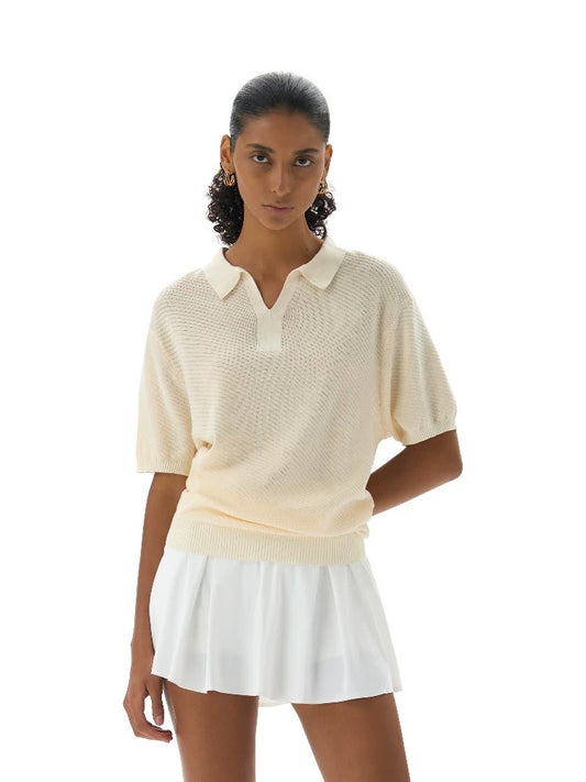 « Apricot » Mesh Back polo