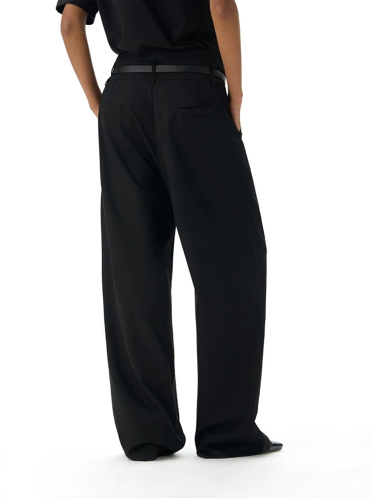 « Double-Pleated » Straight Pants