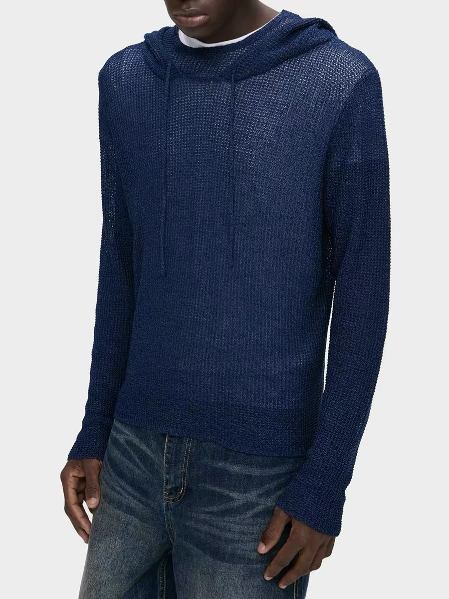 « Sea » Knit Hooded Top