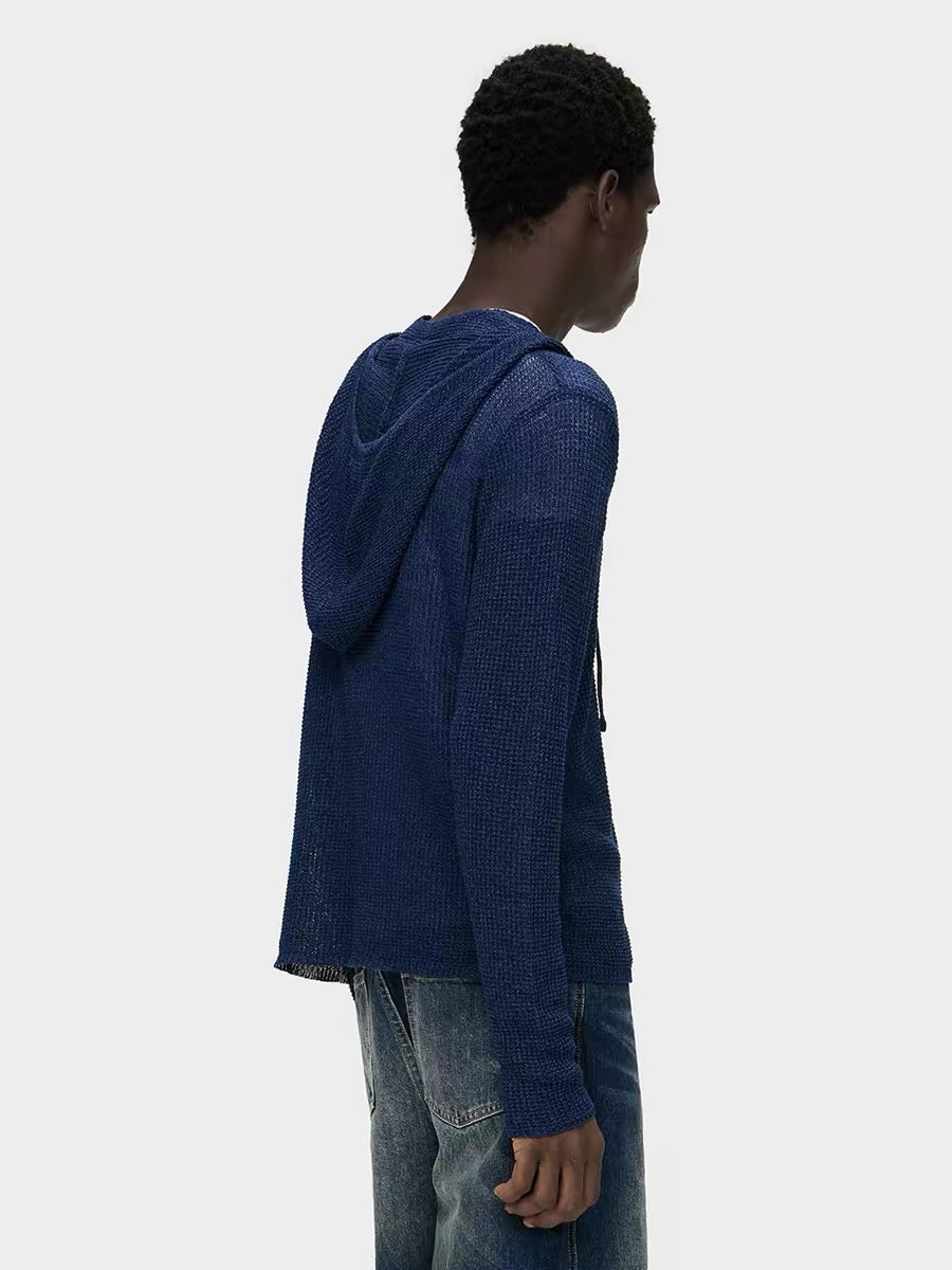 « Sea » Knit Hooded Top