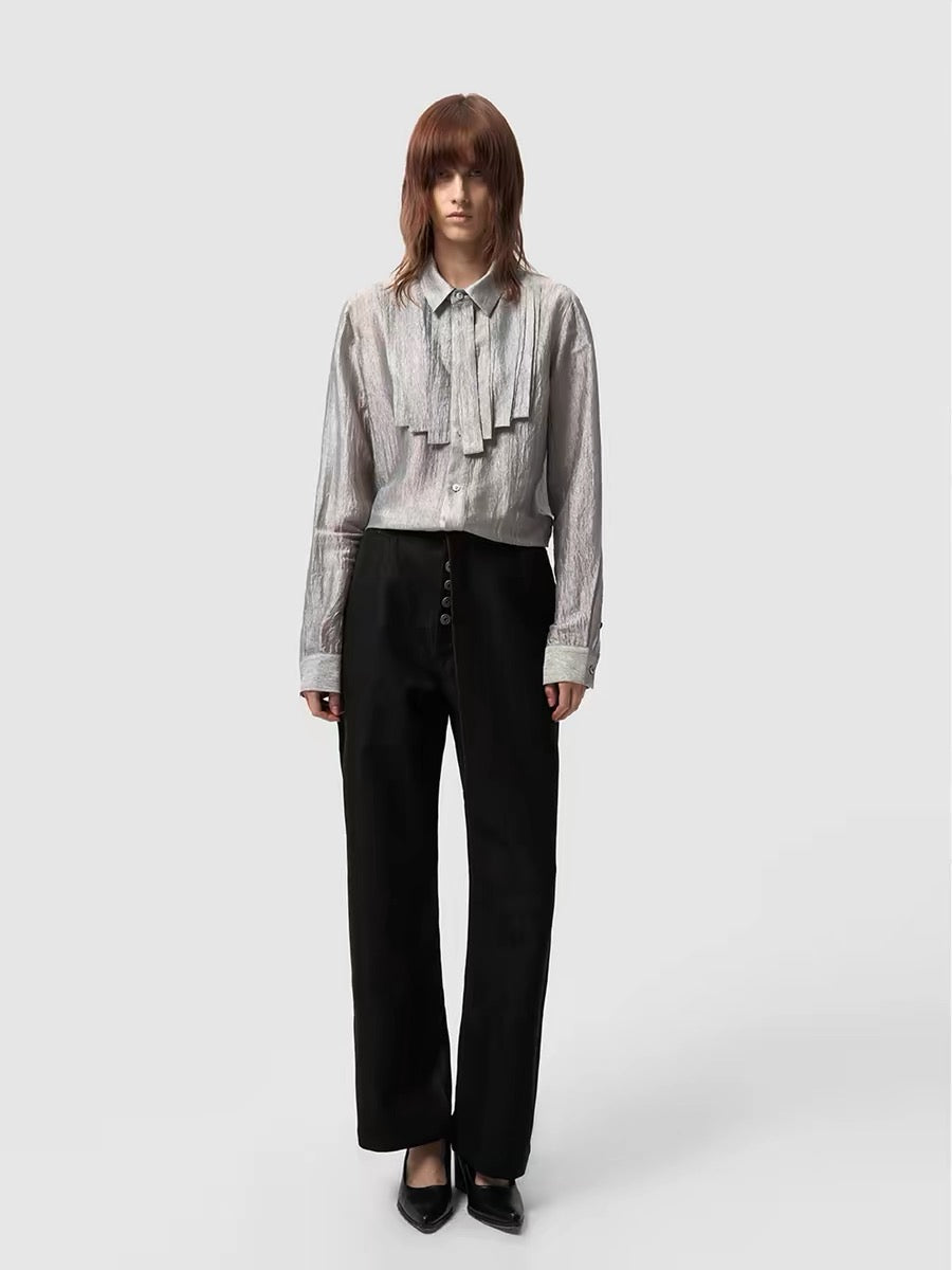 "Silk Texture" Stripped Shirt