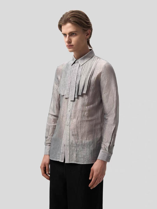 "Silk Texture" Stripped Shirt