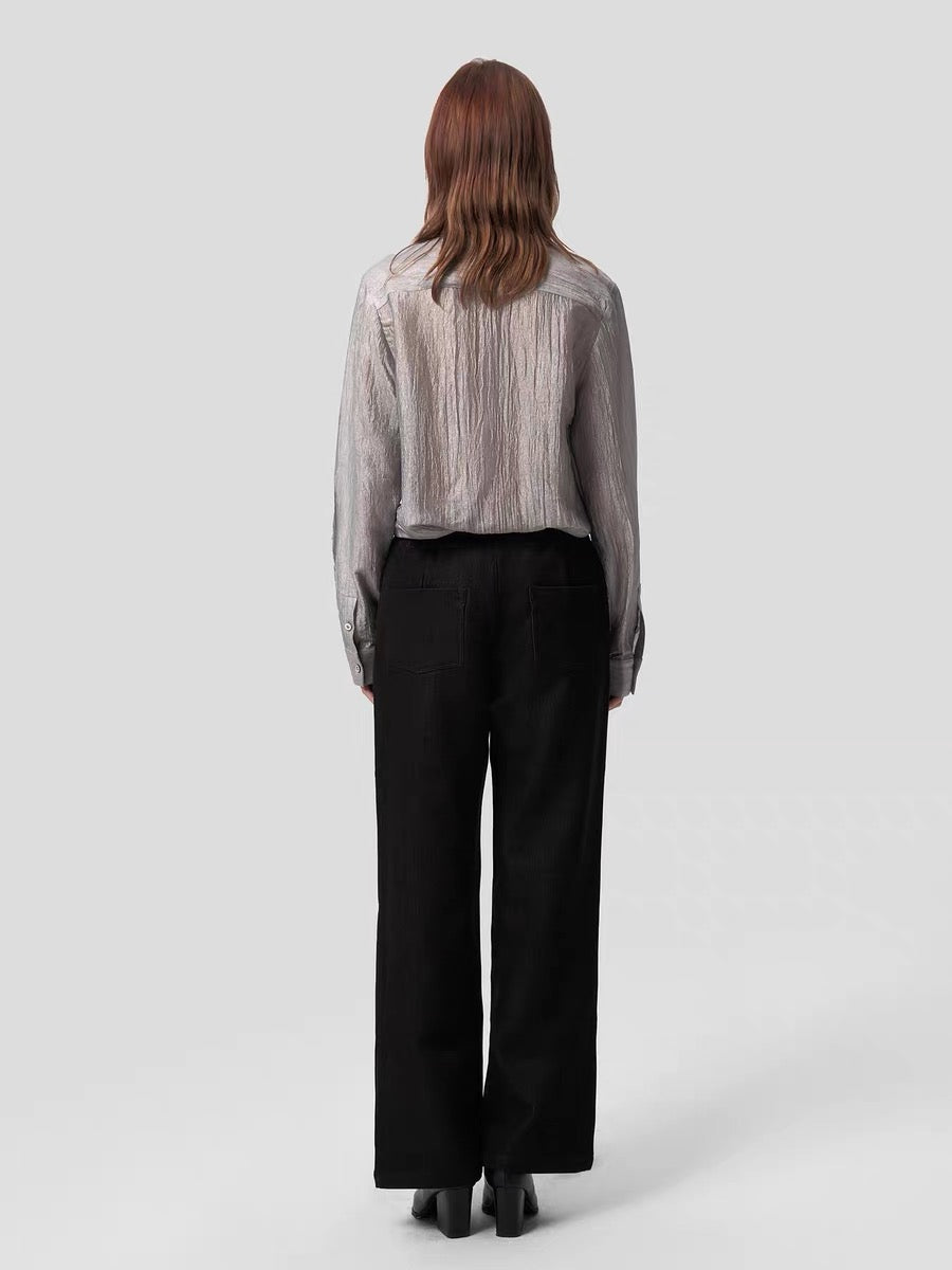 "Silk Texture" Stripped Shirt