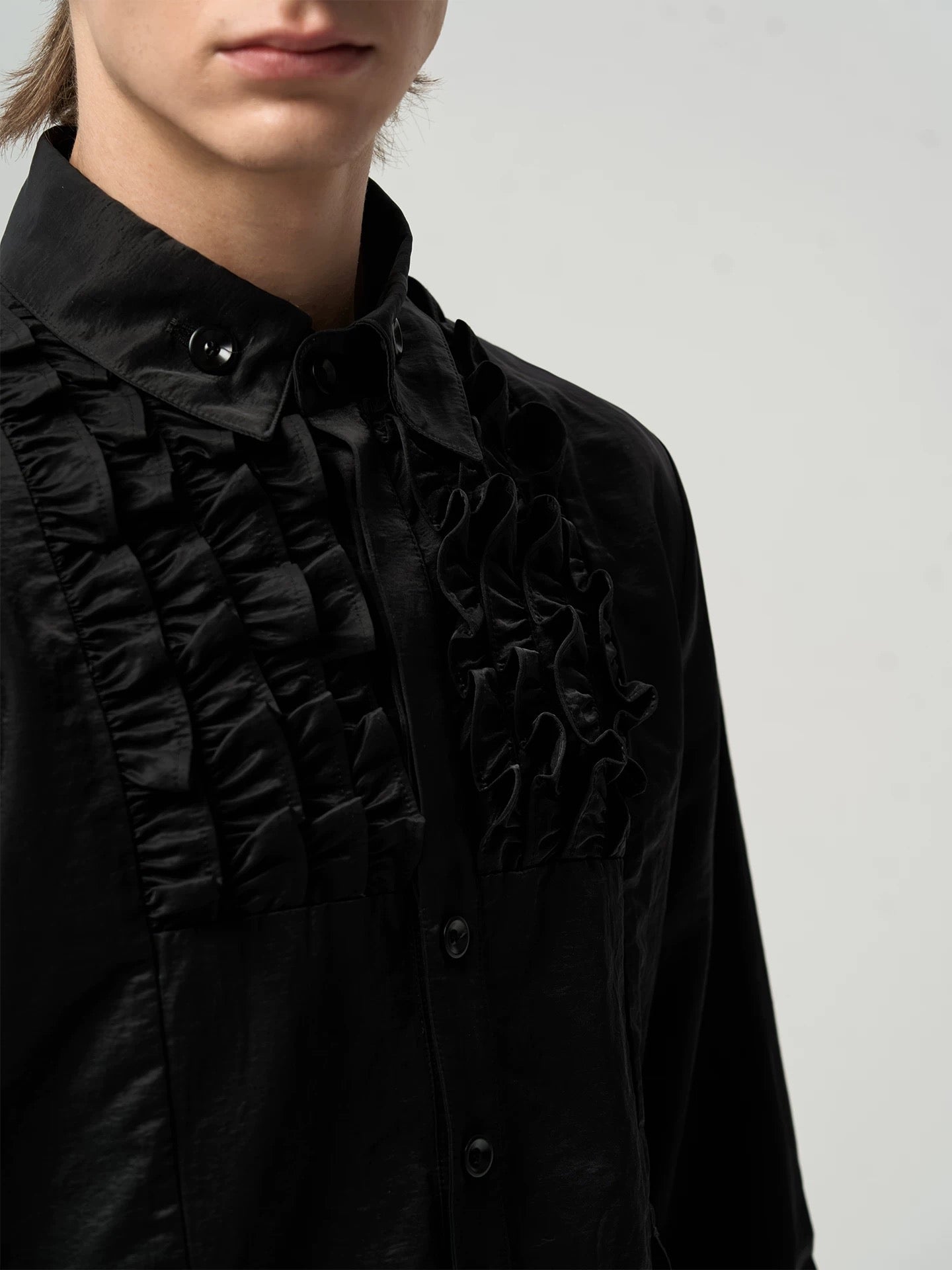 "Guepe" Black Ruched Shirt