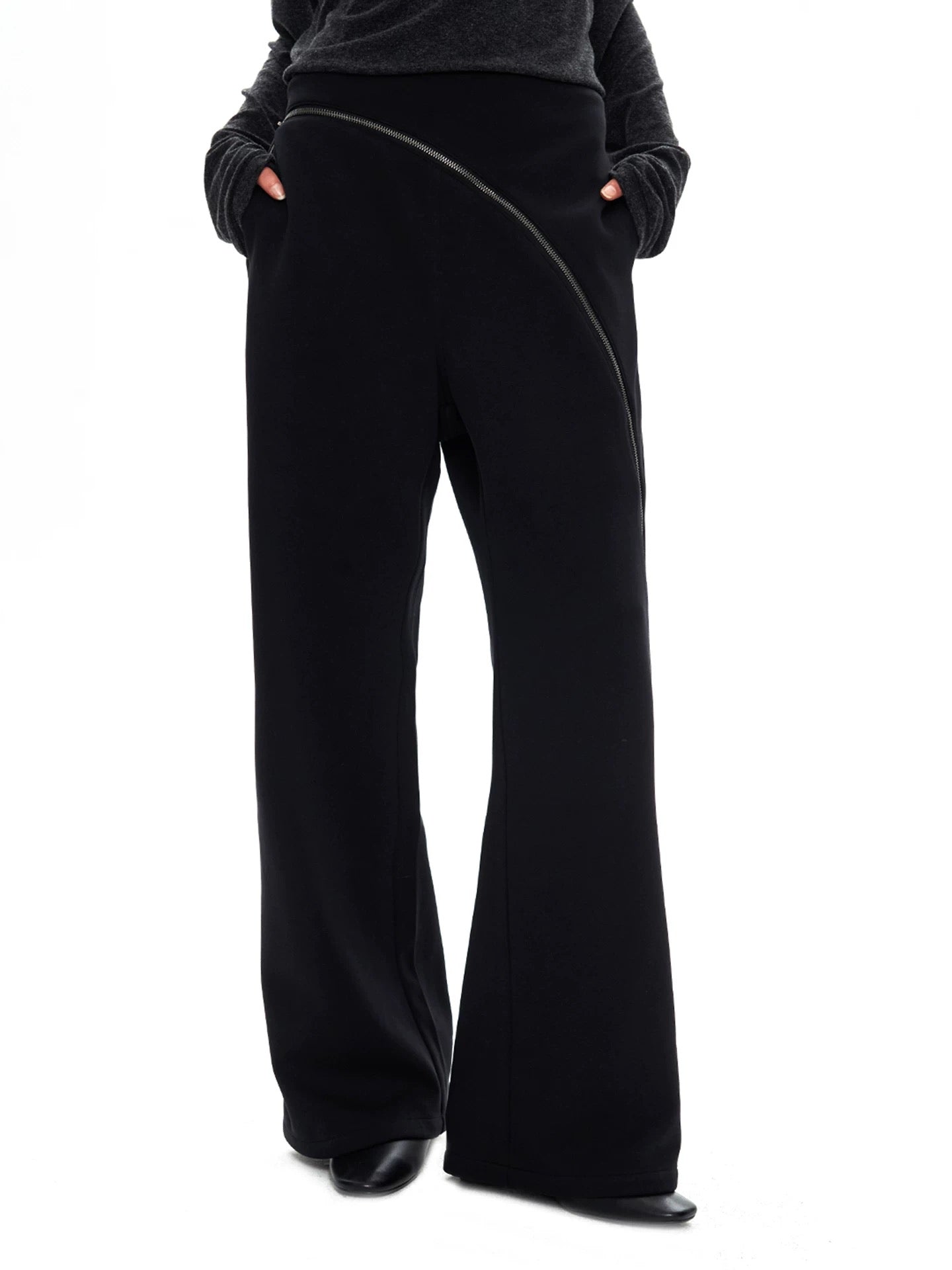 "Zip Knit" Kendo Blended Pants