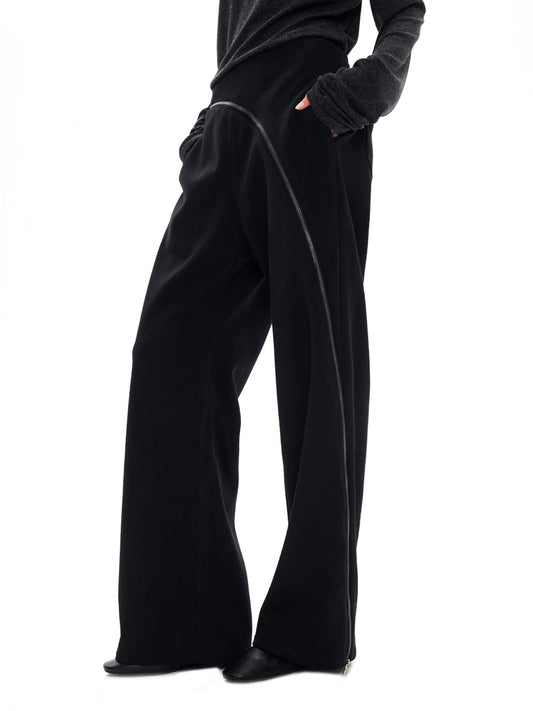 "Zip Knit" Kendo Blended Pants