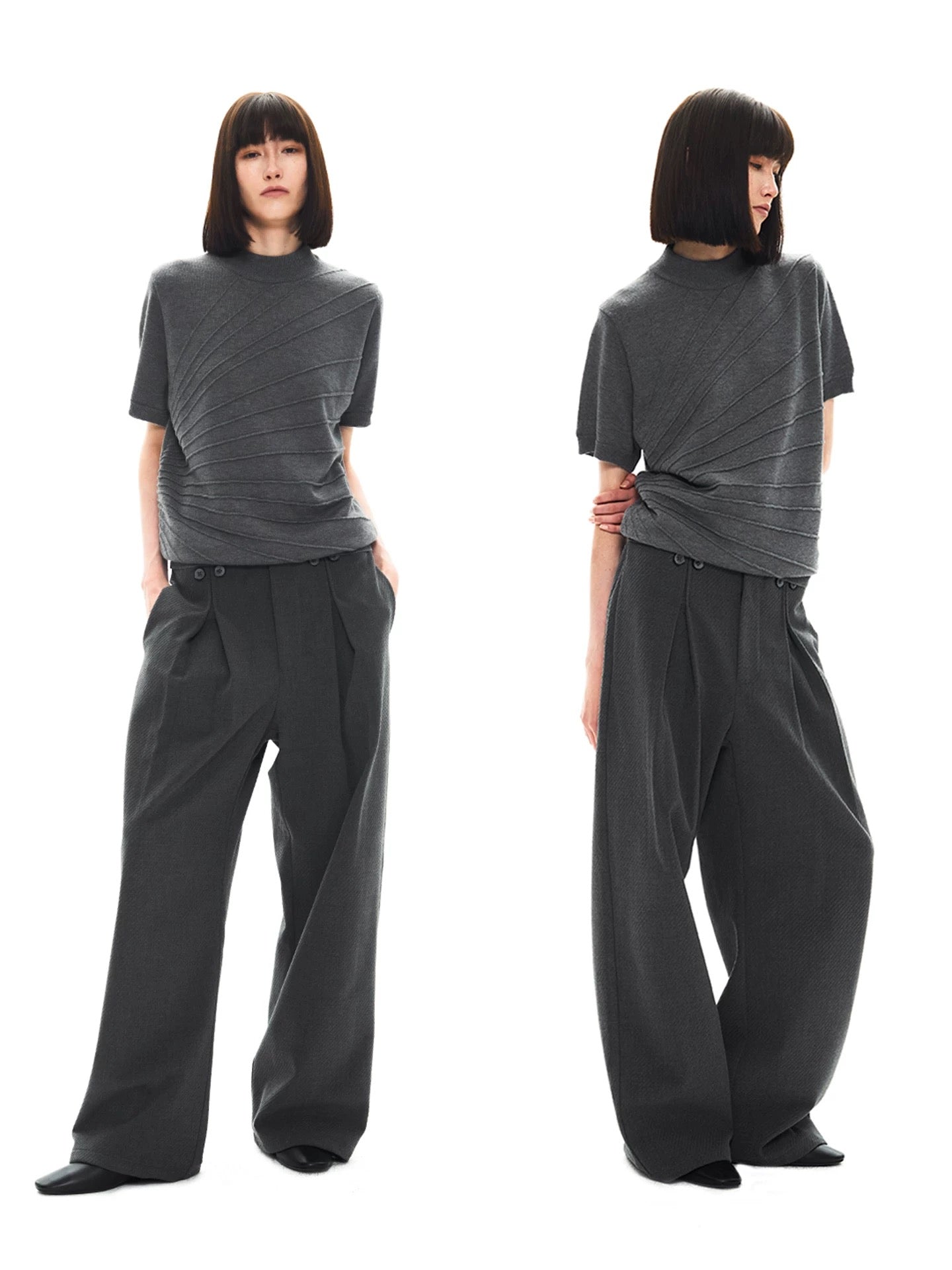 "The Mirror" Wide-Leg Trousers