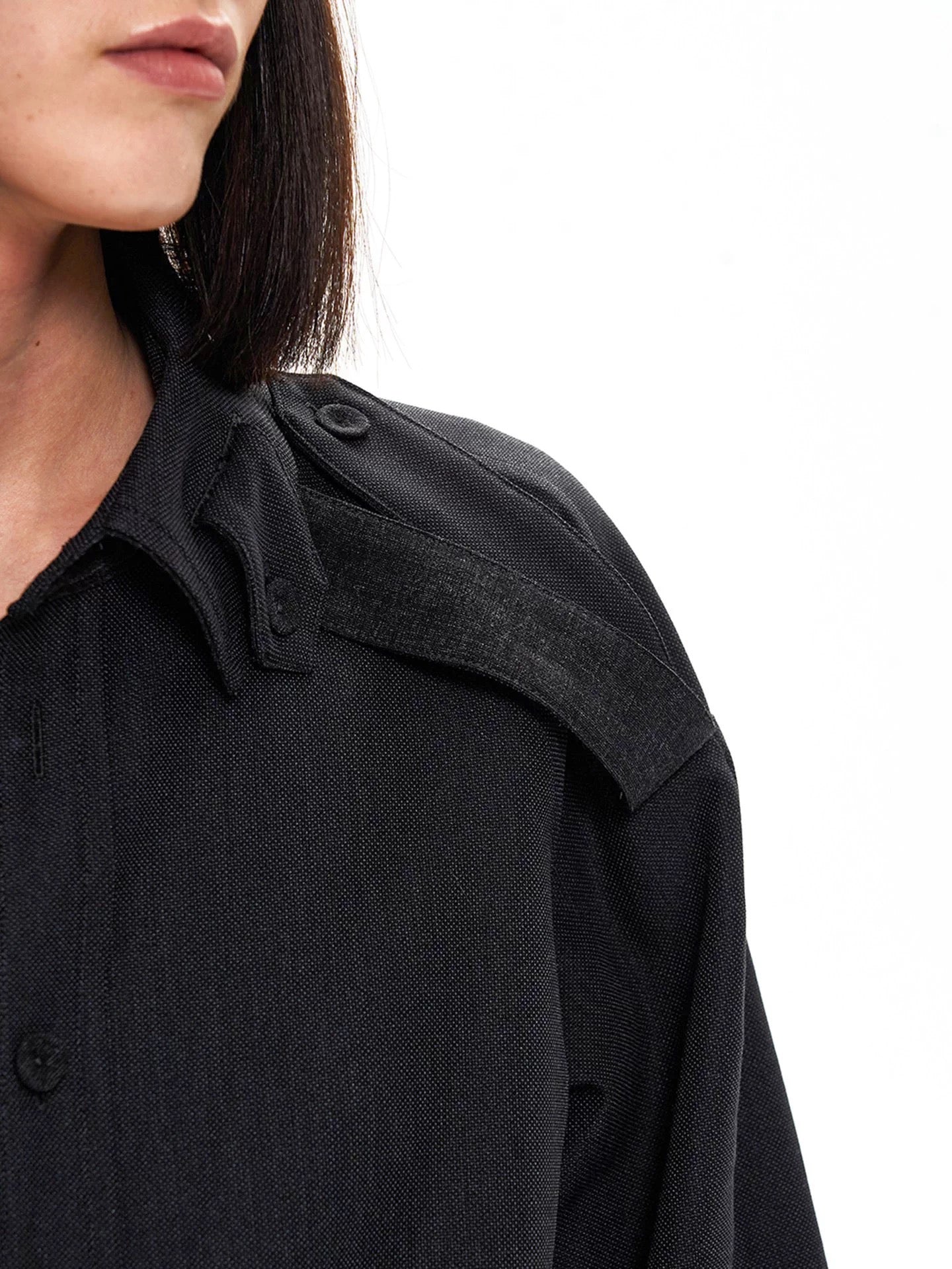 "The Origami" Wool Shirt Charcoal