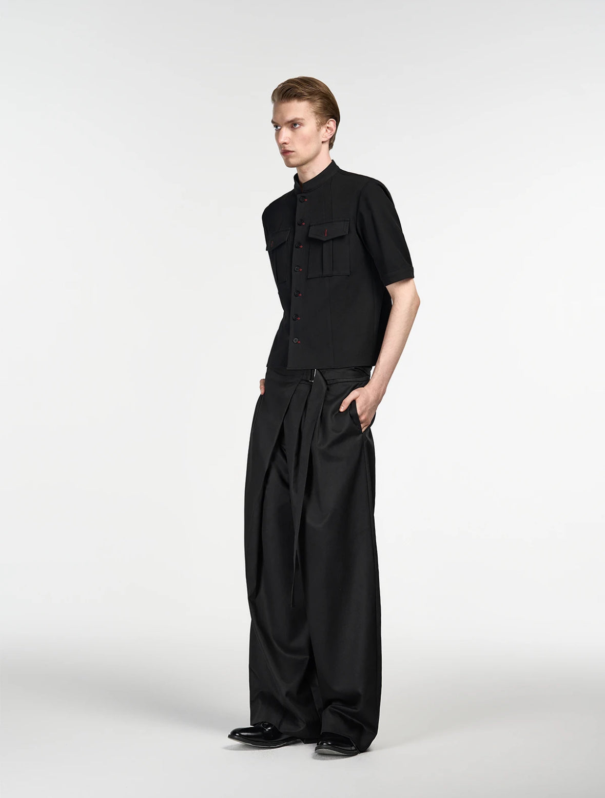 "Hermitage" Black Tencel Pants