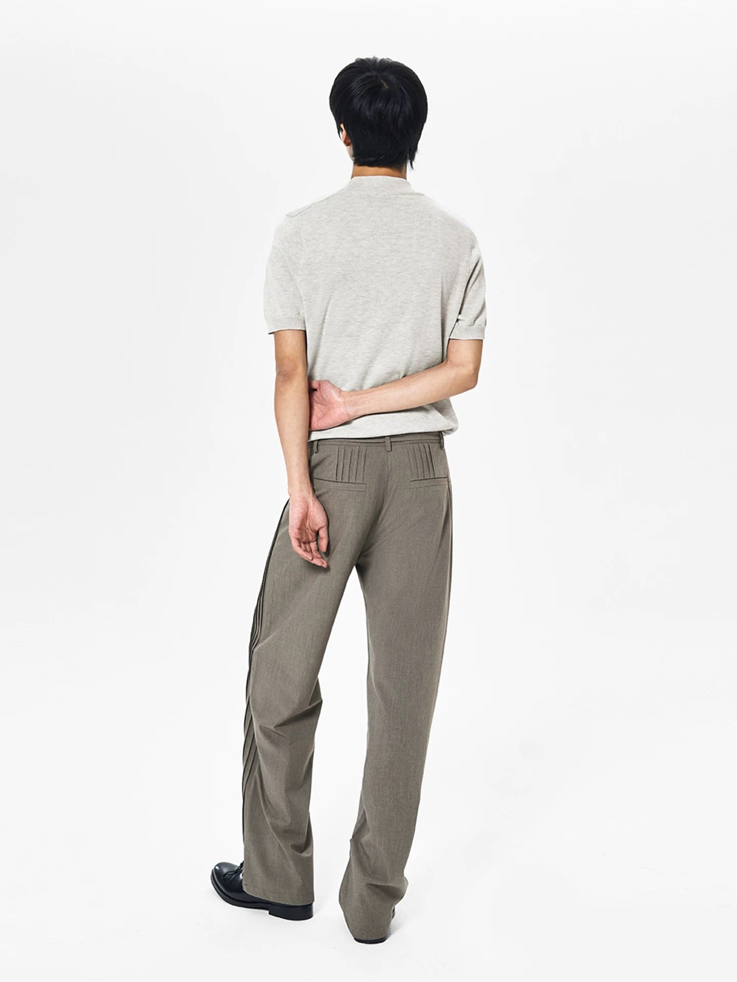"Traccia" High-Waisted Trousers
