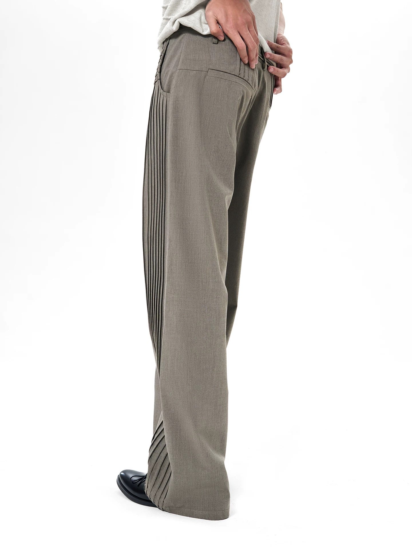 "Traccia" High-Waisted Trousers