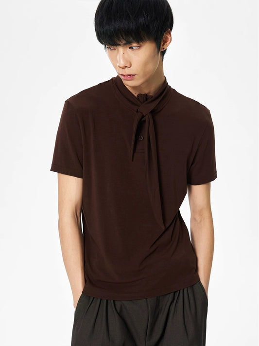 « Antico » Scarf-Collar Polo