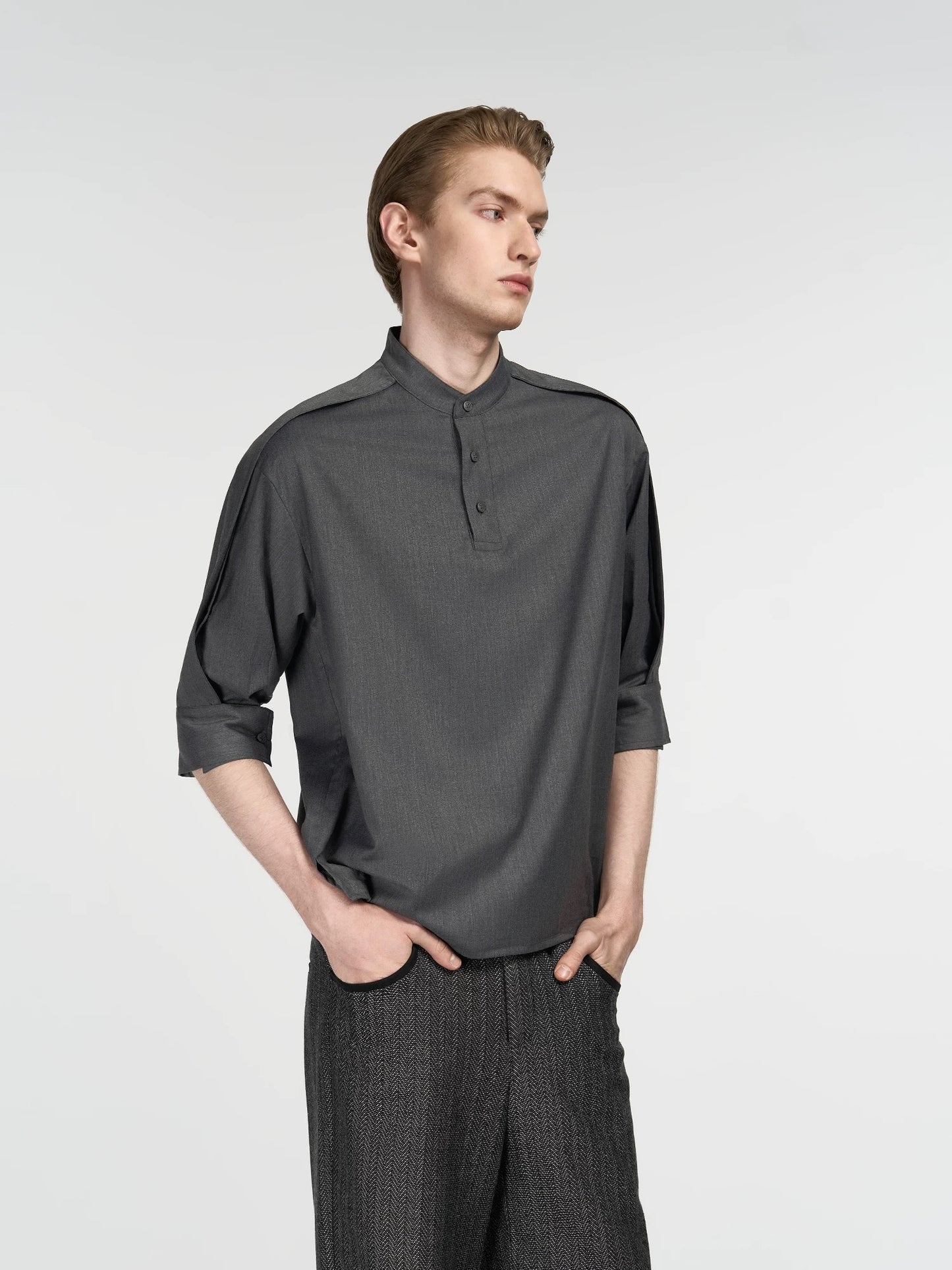 « Architect Shirt » Hidden Buttons Reverse Shirt