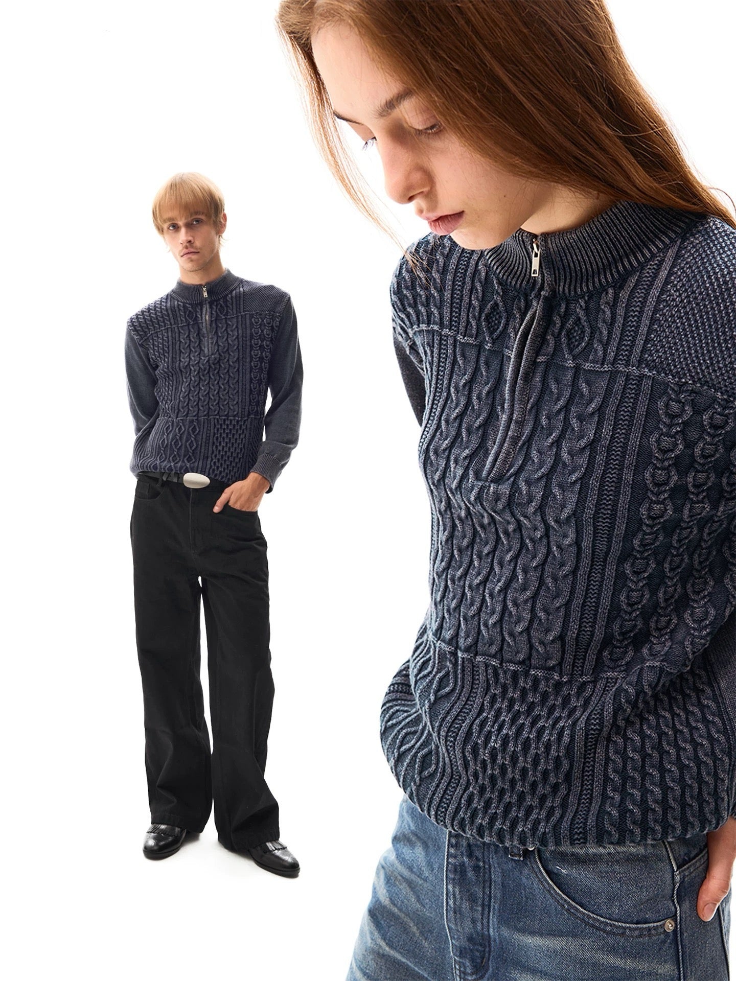 « Mockneck » Knit Sweater