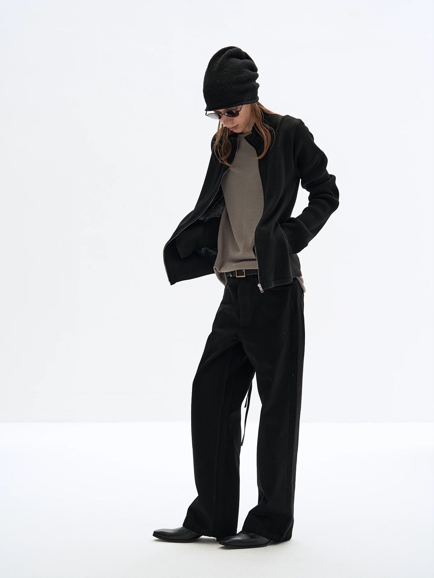 "Cord" Fitted Cropped Denim Pants