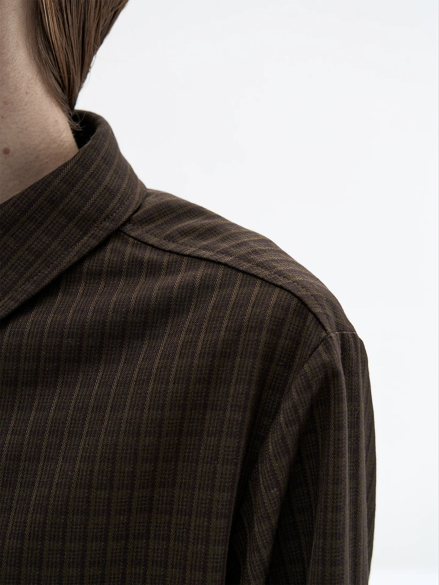 "Tobacco" Silk Sleeve Shirt