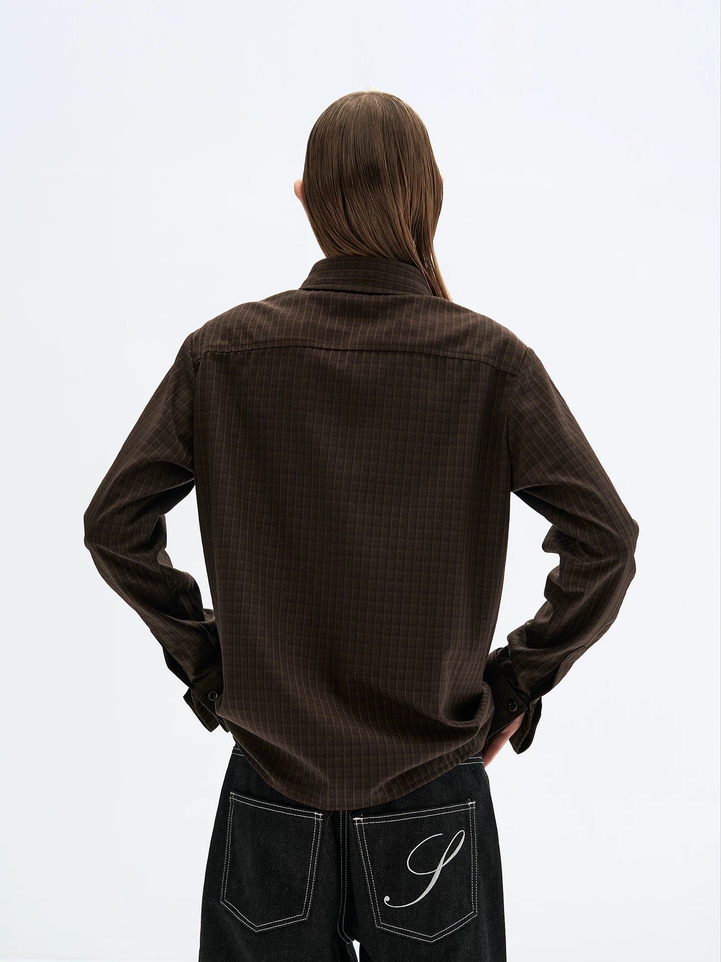 "Tobacco" Silk Sleeve Shirt