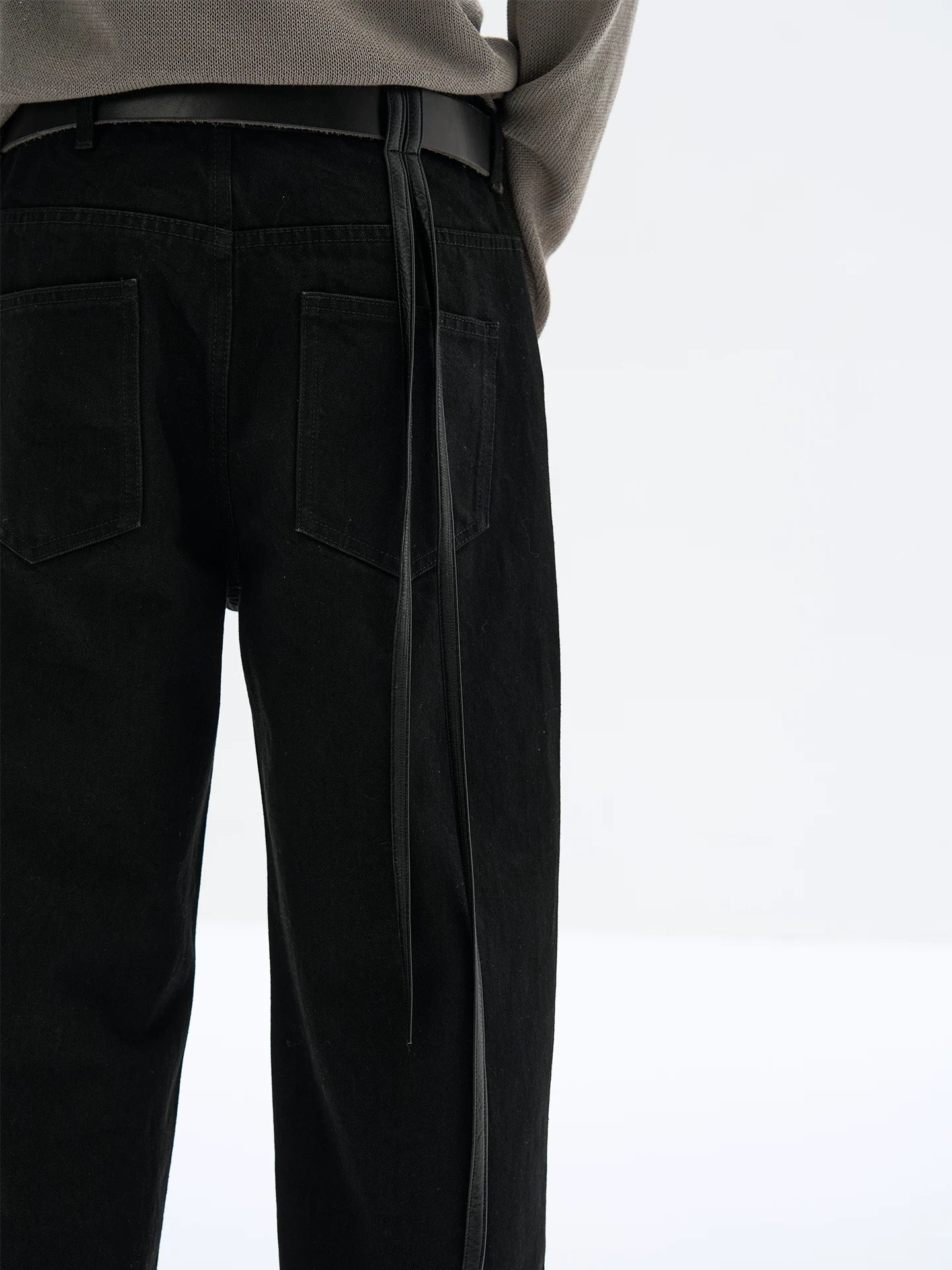 "Cord" Fitted Cropped Denim Pants