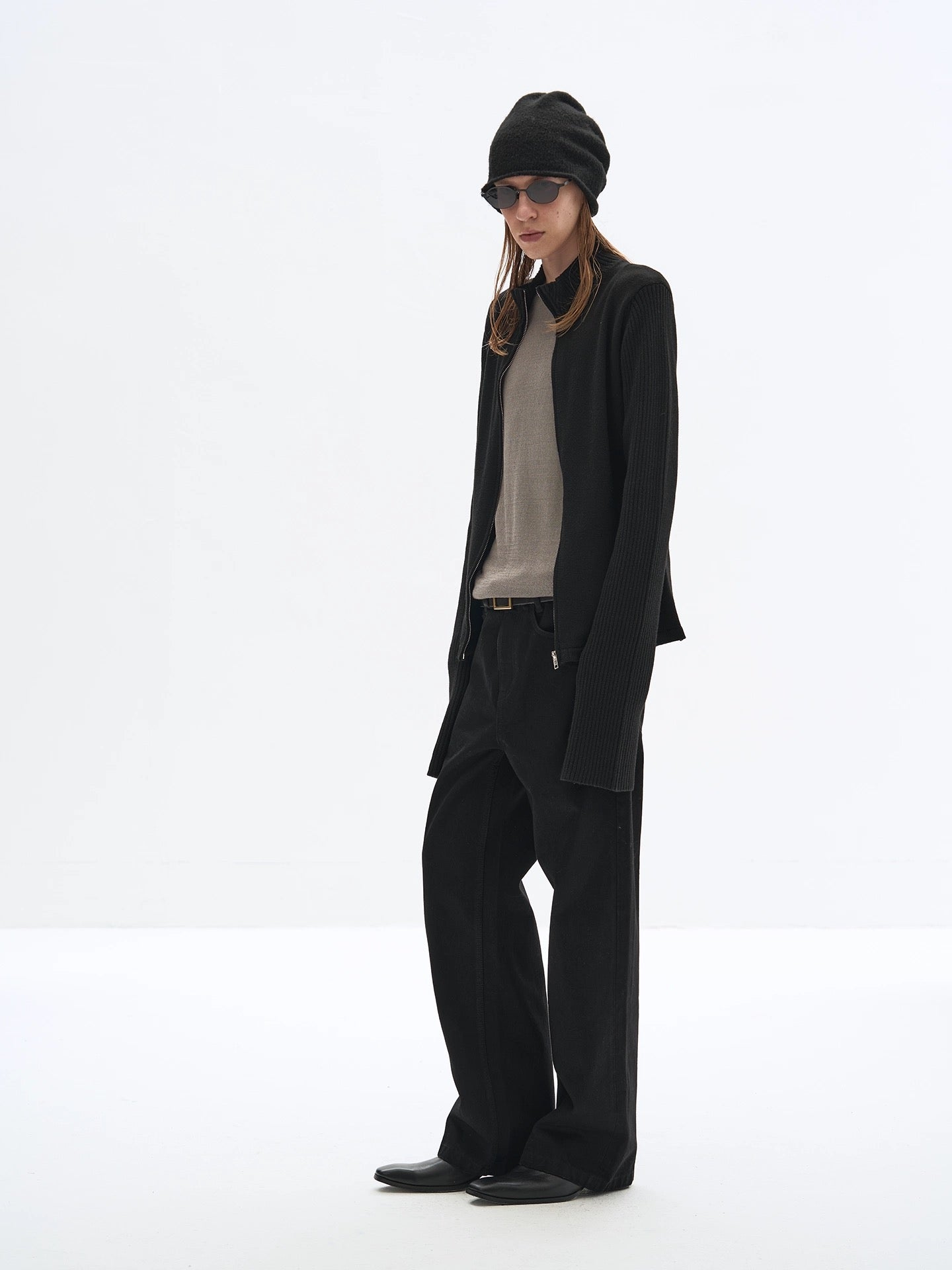 "Cord" Fitted Cropped Denim Pants