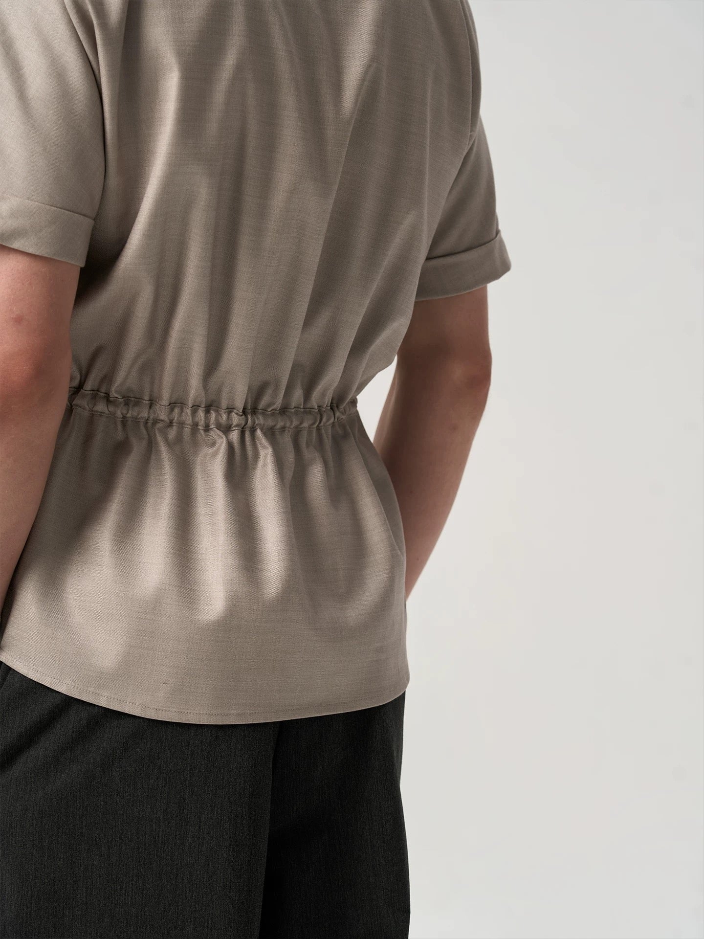 « Pettorina » Geometry Pleated Shirt
