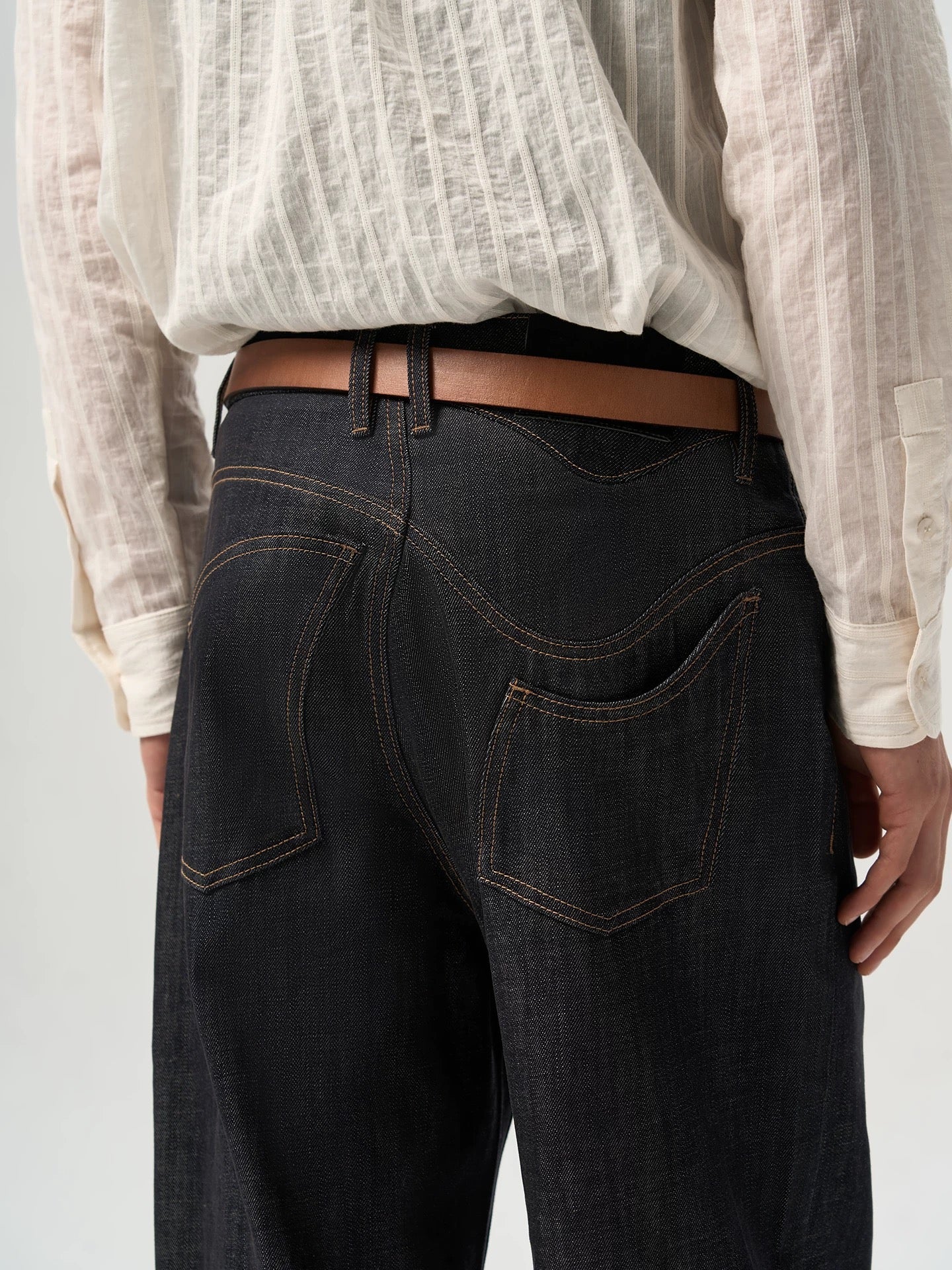 "Indigo" Denim Asymmetric Twisted