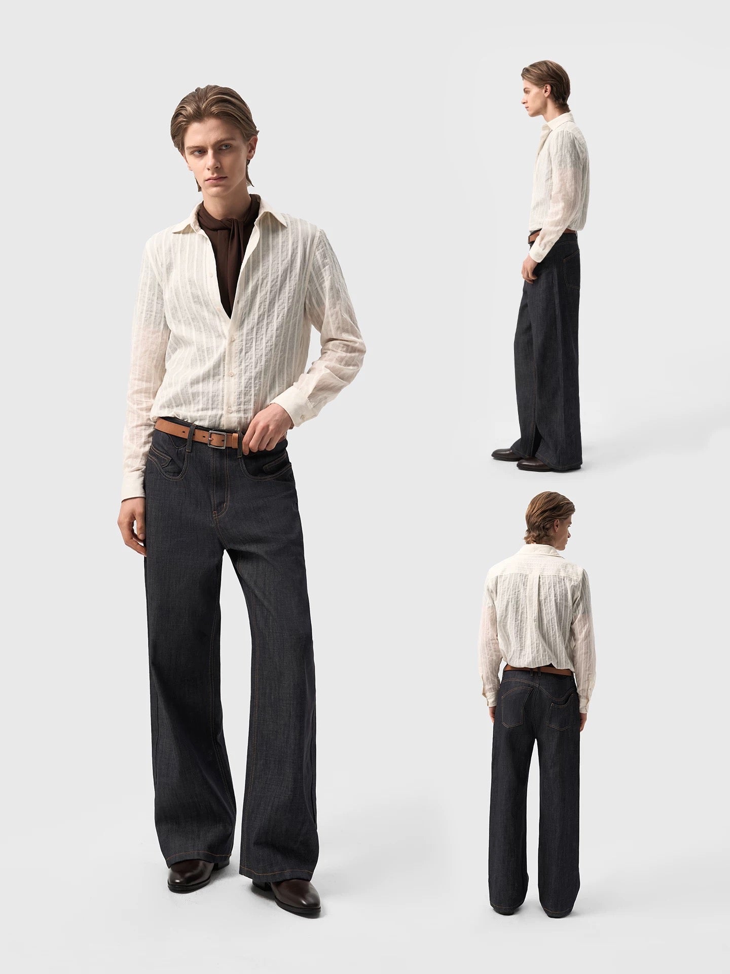 "Indigo" Denim Asymmetric Twisted