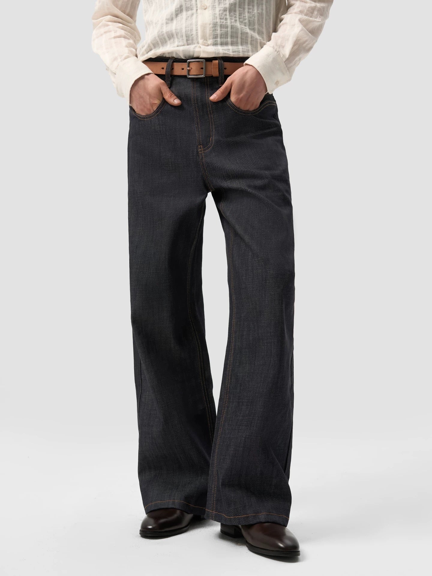 "Indigo" Denim Asymmetric Twisted