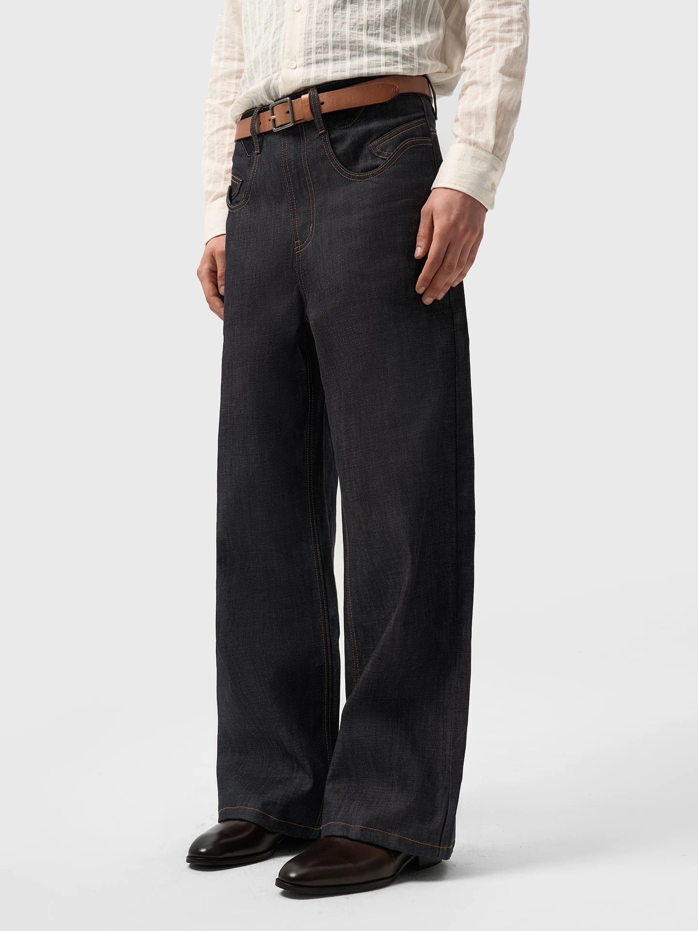 "Indigo" Denim Asymmetric Twisted
